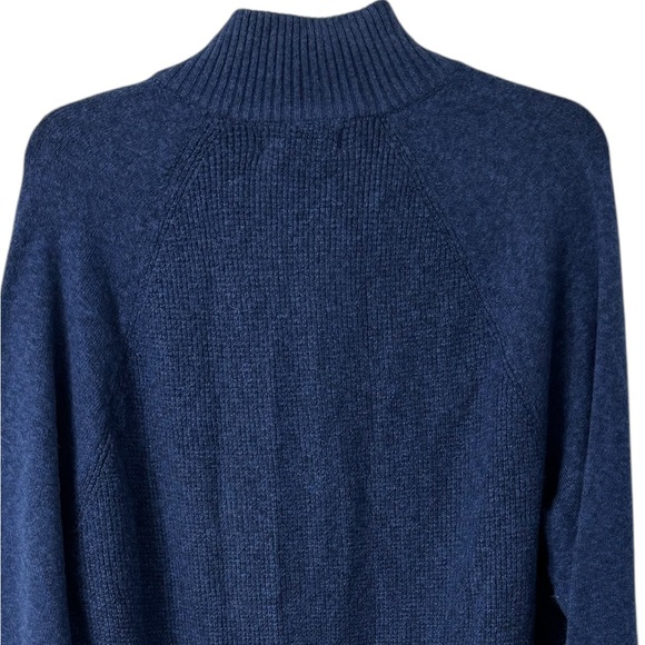 Banana Republic Mens Quarter Button Blue Wool Sweater XL - Picture 6 of 15